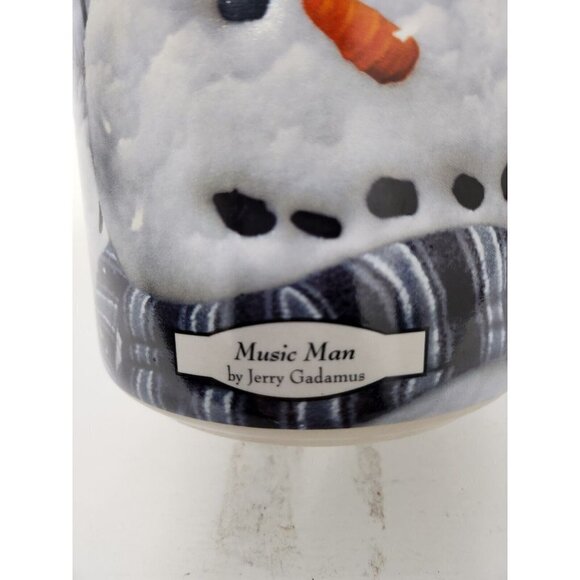 Vintage Thunder Mountain Ceramic Snowman Clamp Canister Kitchen Storage Jar - Picture 3 of 13